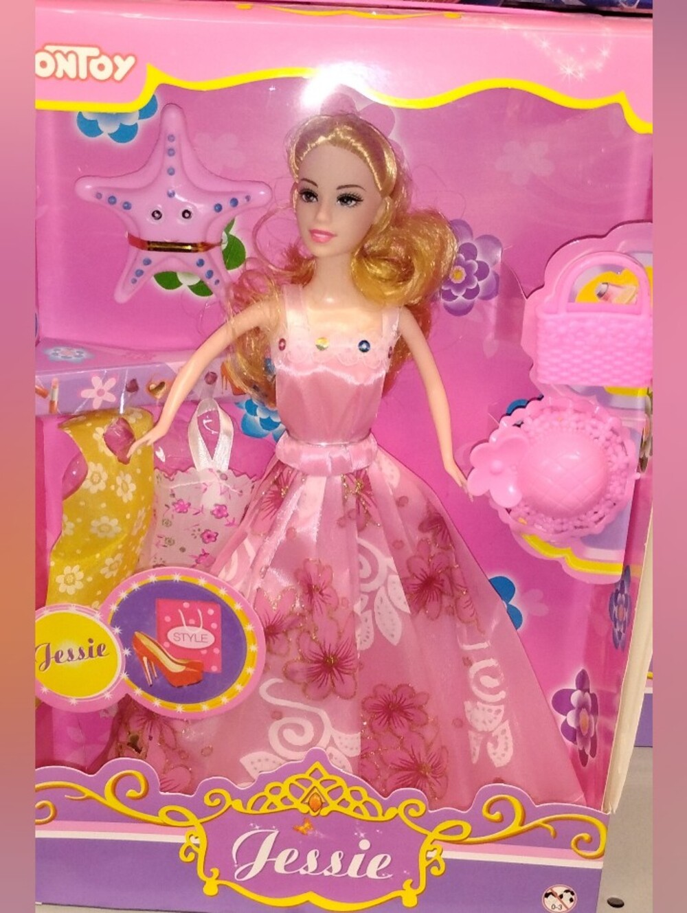 Jessie Pink Fashion Doll Pink Dress
